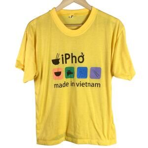 I Pho Made in Vietnam born Noodle T Shirt Yellow Medium
